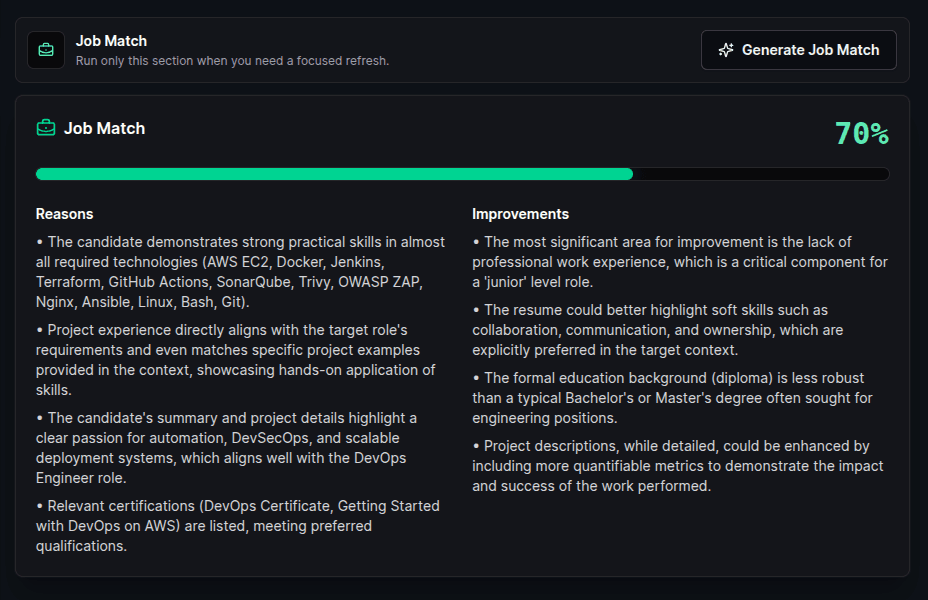 Job Matching screenshot